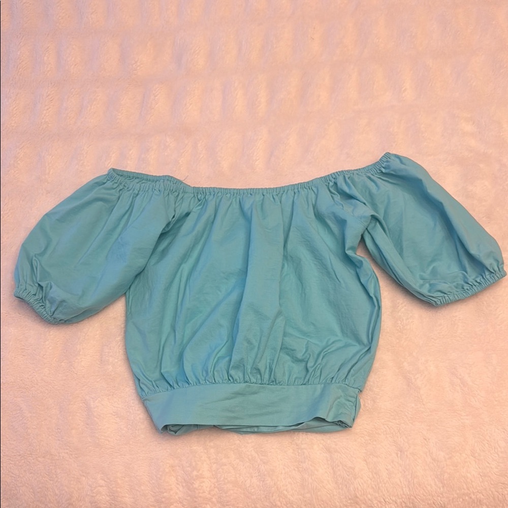 Ramy Brook Light teal Off-Shoulder Blouse